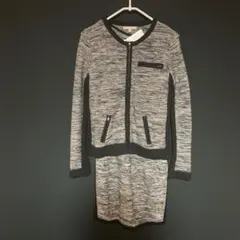 バナナリパブリック　タグ付き　グレー系 ジップアップ セットアップ