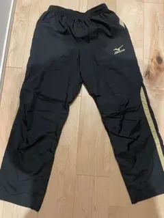 Mizuno ウィンドブレーカ パンツ Mサイズ ブラック/ゴールド