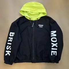 PINKLATTE フード付きジャケット 蛍光イエロー/黒　リバーシブル