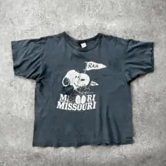 80s チャンピオン カレッジロゴtシャツ USA製 L スヌーピー ミズーリ