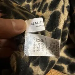 アローズ　ヒョウ柄ウール混紡マフラー