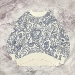 vintage Te chichi 総柄ニットセーター ジャガードプルオーバー