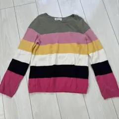 H&M マルチカラーストライプセーター