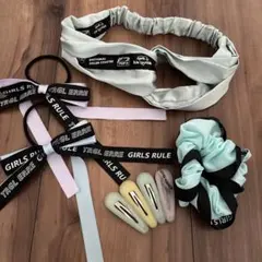 ヘアアクセサリーセット（ヘアバンド・リボン・クリップ）