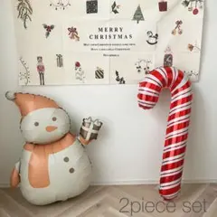 数量限定!クリスマス バルーン 2点セット 風船 サンタ スノーマン X'mas