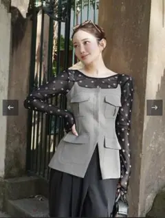 HYEON】ballerina gilet / gray - メルカリ