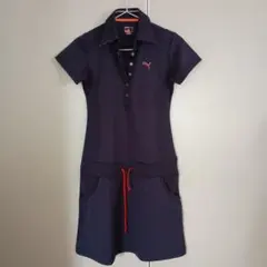 PUMA ネイビー ポロワンピース S