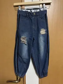 anap ダメージデニムジョガーパンツ 120