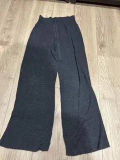 ユニクロ　ウォッシャブルリブニットパンツ　L