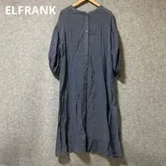 ELFRANKグレー 長袖 ボタン付き ワンピースのサムネイル