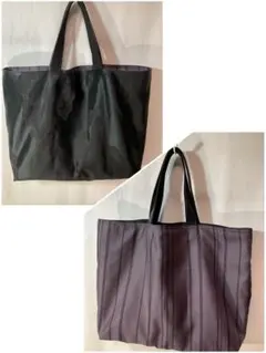 美華品❣️大きな大島紬×黒柄帯生地手提げバッグリバーシブルハンドメイド２３７