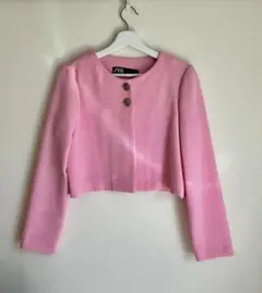 ZARA ピンク ジャケット ショート丈 Mサイズ