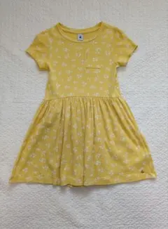 プチバトー　花柄 ワンピース イエロー 8A 128