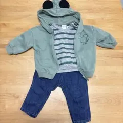 【美品】H&M ミッキーマウス トレーナー＆デニムセット