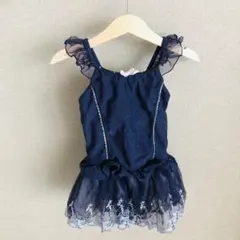 チャコット　子供　サイズ110 バレエ レオタード ブルー フリル チュール チャコット 子供 サイズ110 バレエ レオタード ブルー フリル チュール