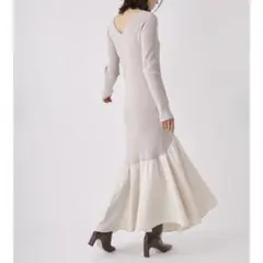 FRAY I.D アシメ切替リブニットコンビワンピース サイズ1