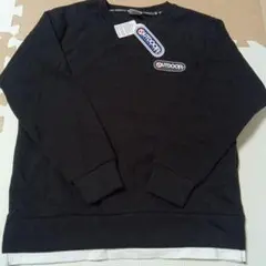 新品　キッズトレーナー 150　アウトドアプロダクツ　重ね着風　エンボス加工