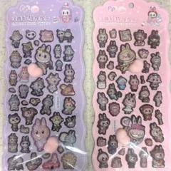 ラブブLABUBU 大人気キャラクターシール おしりぷにぷに 3D 立体 2組