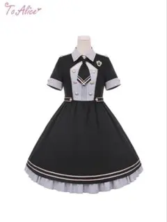 ToAlice トゥアリス 胸あきデザインミリタリーワンピース【おまけ付き】のサムネイル