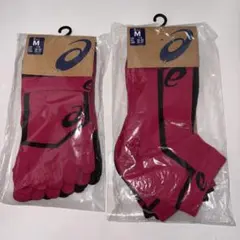 asics ソックス ピンク/黒