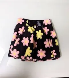 パールリボン付スカパン花柄ブラックのサムネイル