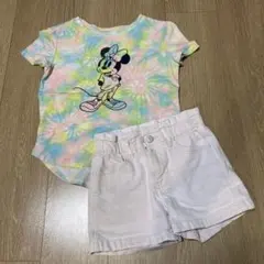 GAP 120cm ミニーTシャツ(フラッシュで光る仕掛け付) ショートパンツのサムネイル
