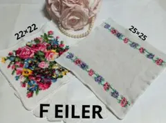 ♥フェイラ　タオルハンカチ　花柄　2枚セット　美品　まとめ売り
