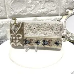 インド刺繍リボンリップポーチ