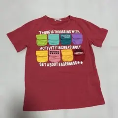 rough natural charm 半袖Tシャツ 赤 ポケット付きのサムネイル