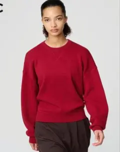 UNIQLO:C スムースコットンクルーネックセーター15RED サイズL