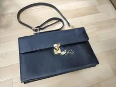 【値下げ可】M&K ブラック ショルダーバッグ