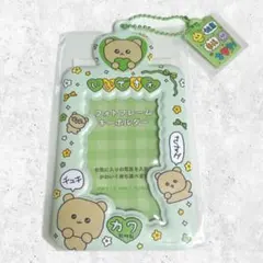 【新品】チェゴシム　チャーム付きフォトフレームキーホルダー　トレカホルダー　緑