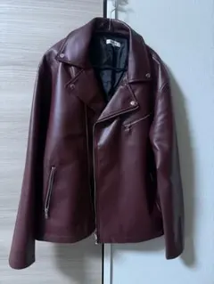 【ほぼ未使用】ライダースジャケット　ワインレッド