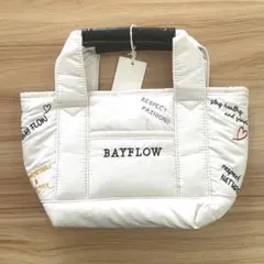 사*과様 BAYFLOW 刺繍トートバッグ ホワイトＳ