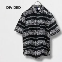 ディバイデッド 半袖 シャツ 総柄 ペイズリー バンダナ柄 羽織り 綿100%