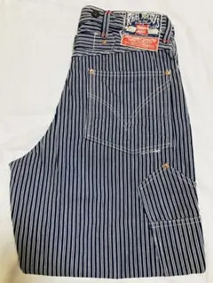 日本製【美品】ザリアルマッコイズ厚手ヒッコリーカーゴパンツw30L34 日本製【美品】ザリアルマッコイズ厚手ヒッコリーカーゴパンツ
