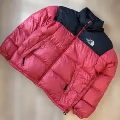 THE NORTH FACE ダウンジャケット レッド ブラック　ヌプシ