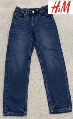 H&M キッズ デニムパンツ 135 8-9Y ジーンズ ウエスト調整