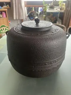 鋳鉄製 茶釜 取っ手付き 鋳鉄製 茶釜 丸型 - メルカリ