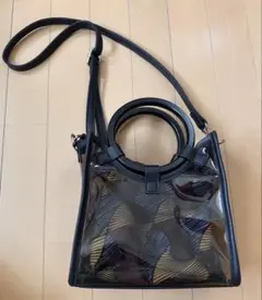 AZULBYMOUSSY パターンポーチセットクリアバッグ ブラック 黒のサムネイル