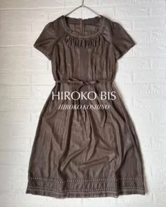 HIROKO BIS｜ヒロコビス｜刺繍 シアー 半袖 ワンピース リボン付きのサムネイル