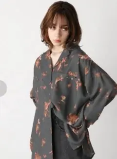 JEANASIS オーバーサイズ花柄シャツ（長袖）