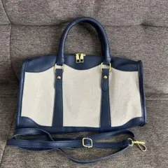 SHEINネイビー メッシュ ハンドバッグ ショルダー ボストンバック 旅行
