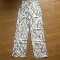 ストライプ パンツ ベージュグレー