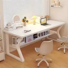 【新品】ホワイトモダンパソコンデスク