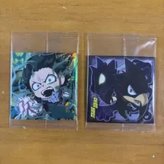 僕のヒーローアカデミア 緑谷出久 常闇踏陰 ステッカー 2枚セット ウエハース
