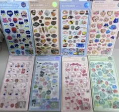 3Dステッカーセット 8シート　硬め　まとめ売り　お得