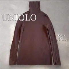 ユニクロ メリノリブタートルネックセーター xl