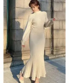 RESEXXY リボンチョーカーマーメードニットワンピース