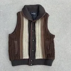 Rocca Casale ケーブルニット ベスト ブラウン アメカジ　レトロ